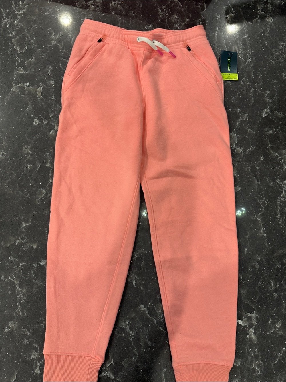 Tek Gear Kids Coral Pink Jogger Sweatpants - Soft Pull-On Bottoms